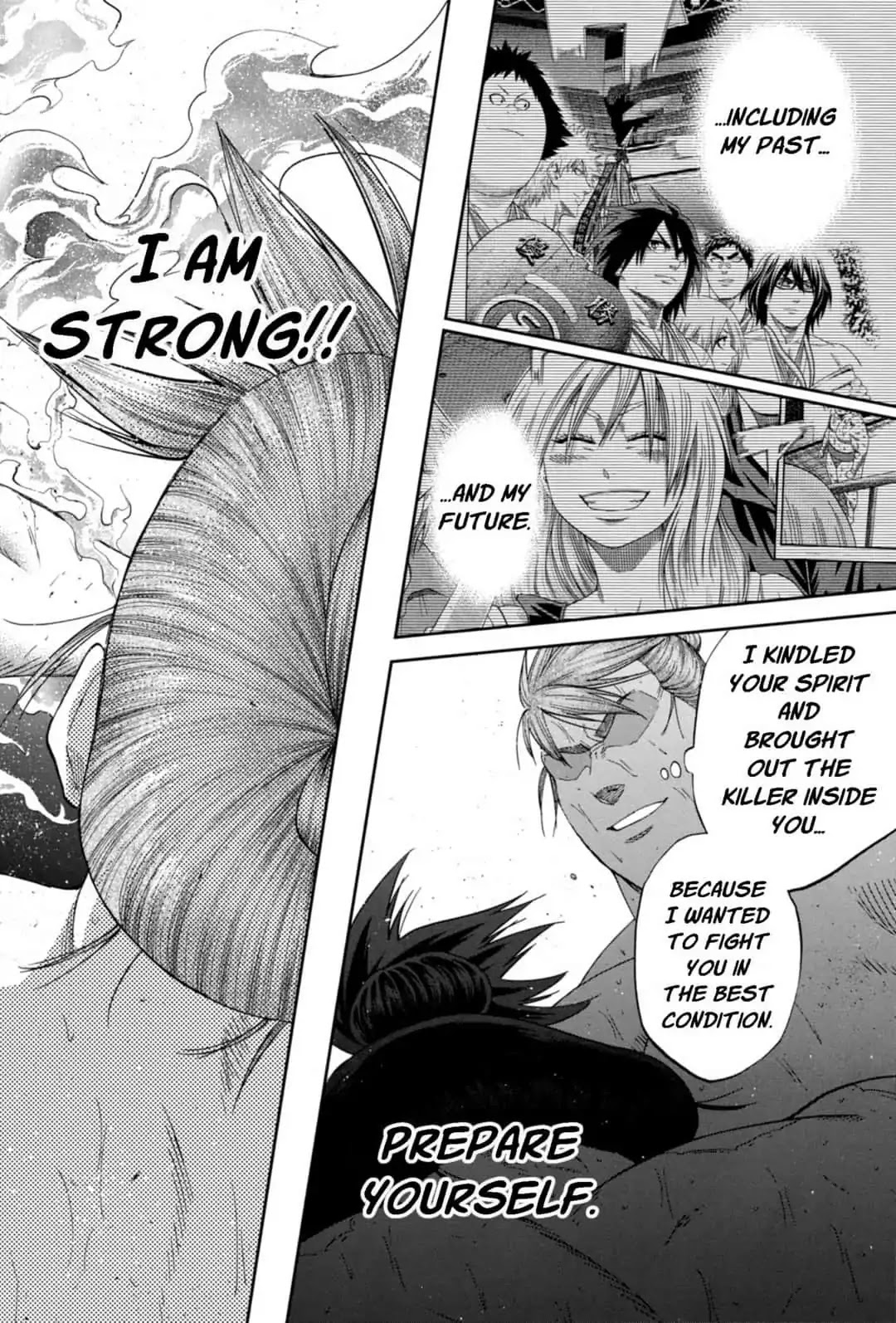 Hinomaru Zumou Chapter 238 page 2 - Chapter 238: Onimaru Kunitsuna and Mikazun Munechika, Evolution by Kawada