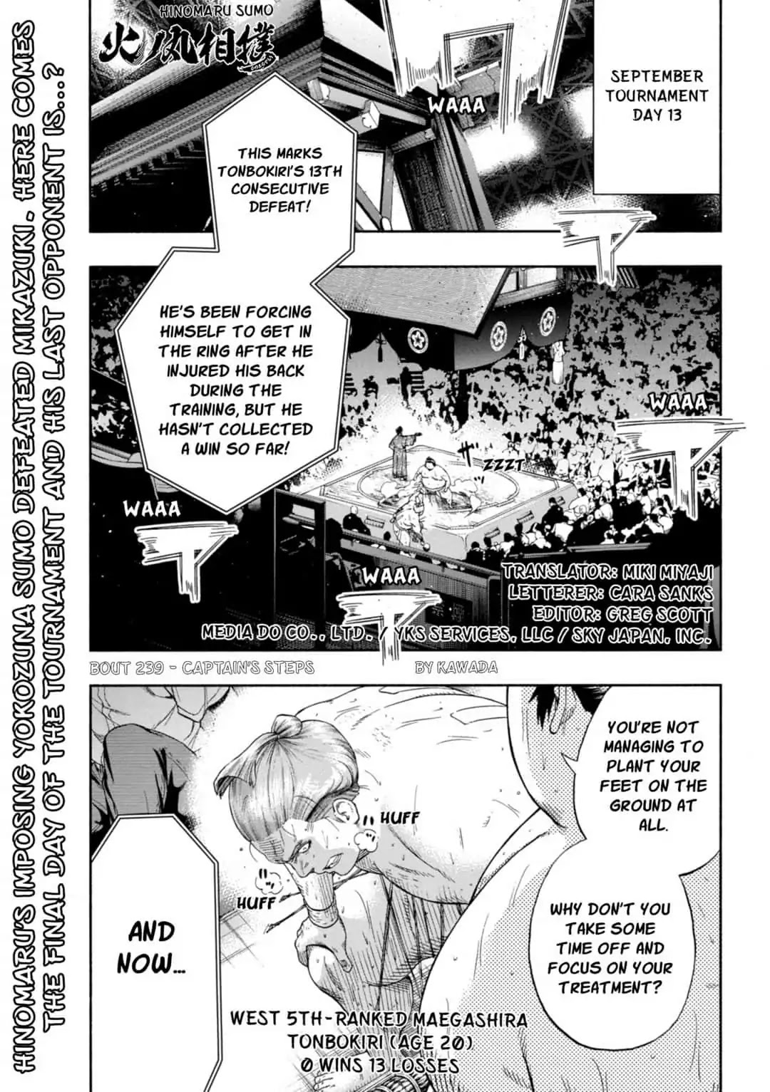 Hinomaru Zumou Chapter 239 page 1 - Chapter 239: Captain's Steps