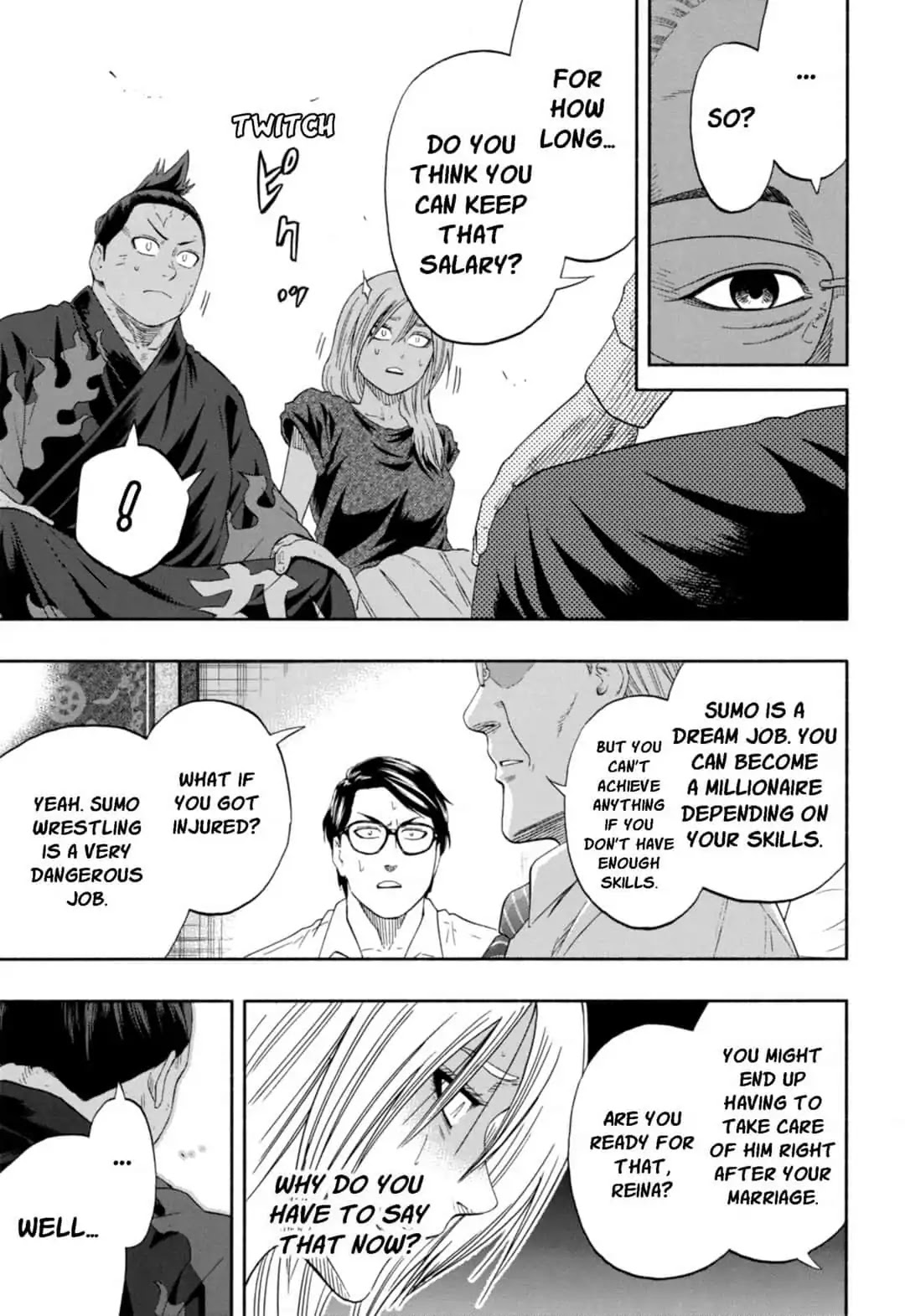 Hinomaru Zumou Chapter 240 page 12 - Chapter 240: Onimaru Kunitsuna and Girl Friend's Father
