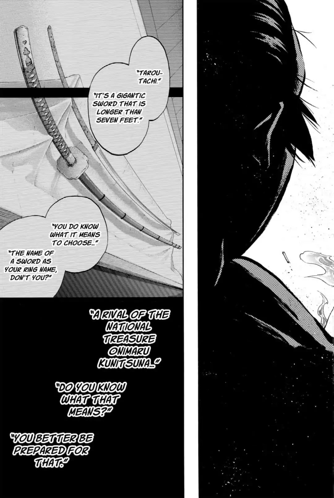 Hinomaru Zumou Chapter 241 page 14 - Chapter 241: Onimaru Konitsuna and Taroutachi Shinya