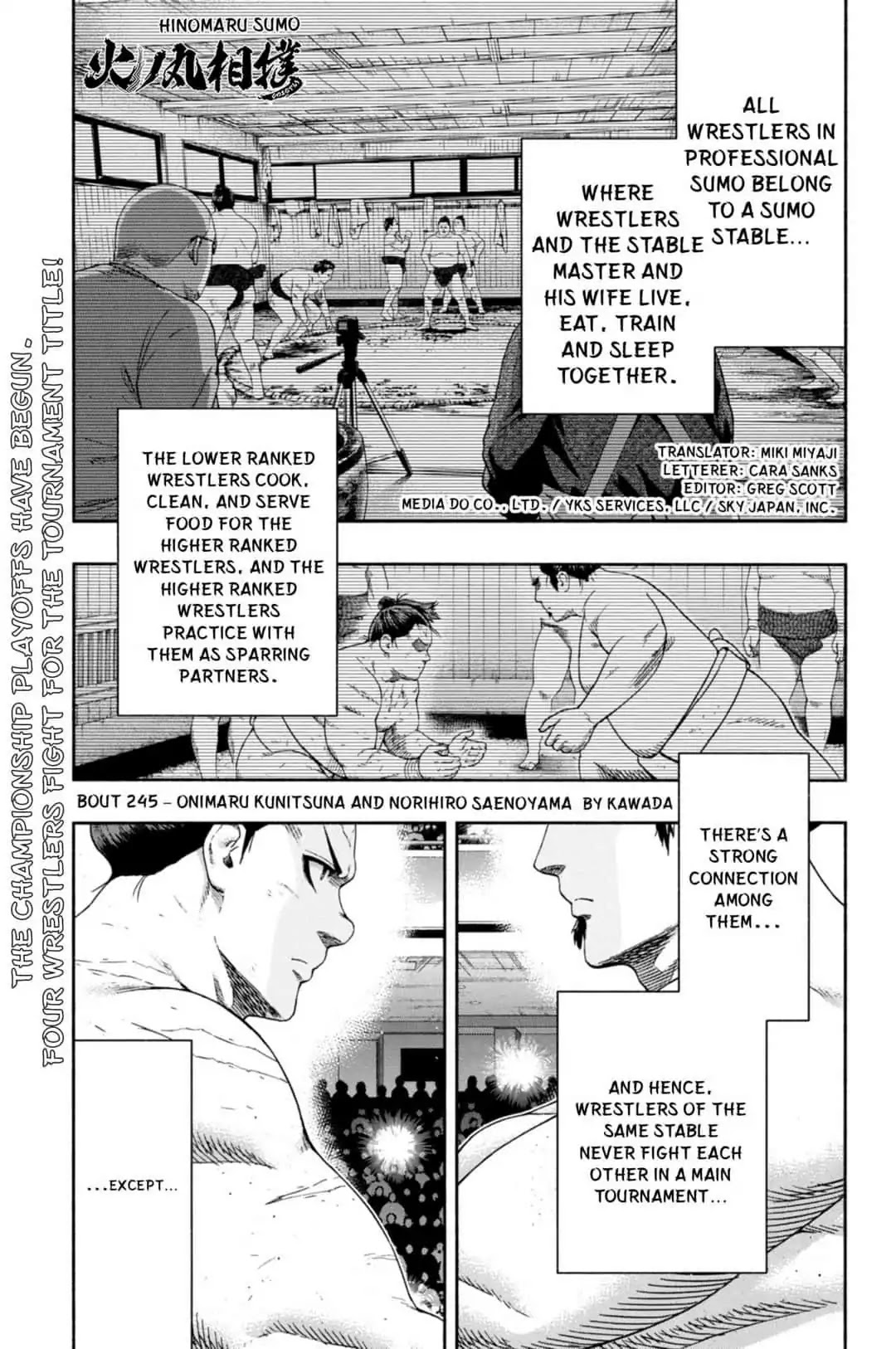 Hinomaru Zumou Chapter 245 page 1 - Chapter 245: Onimaru Kunitsuna And Norihiro Saenoyama