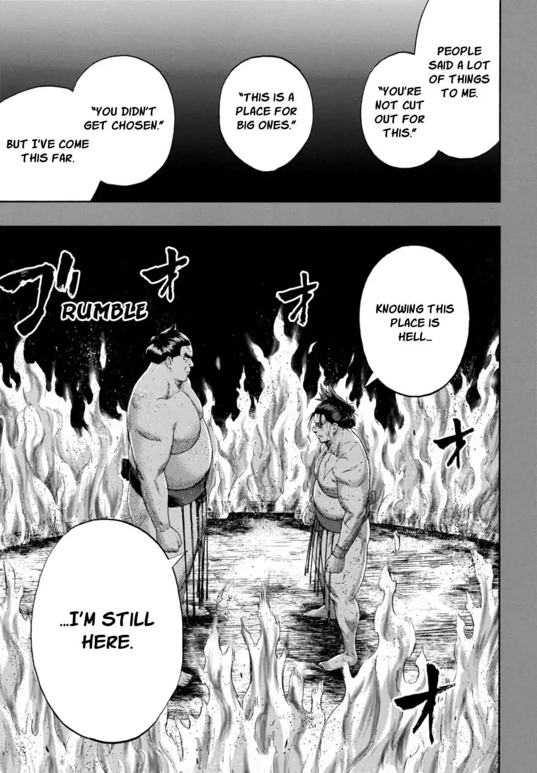 Hinomaru Zumou Chapter 248 page 13 - Chapter 248: Onimaru Kunitsuna and Jin'o, Discourse