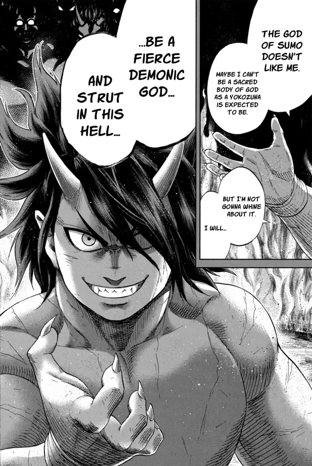 Hinomaru Zumou Chapter 248 page 14 - Chapter 248: Onimaru Kunitsuna and Jin'o, Discourse