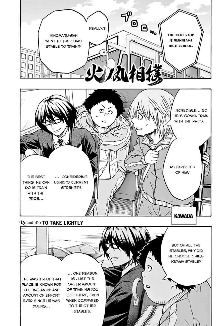Hinomaru Zumou Chapter 42 page 2 - Chapter 42: To Take Lightly
