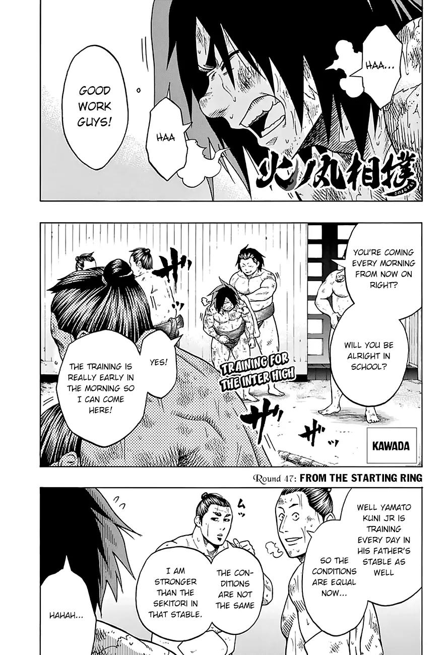 Hinomaru Zumou Chapter 47 page 3 - Chapter 47: From The Starting Ring