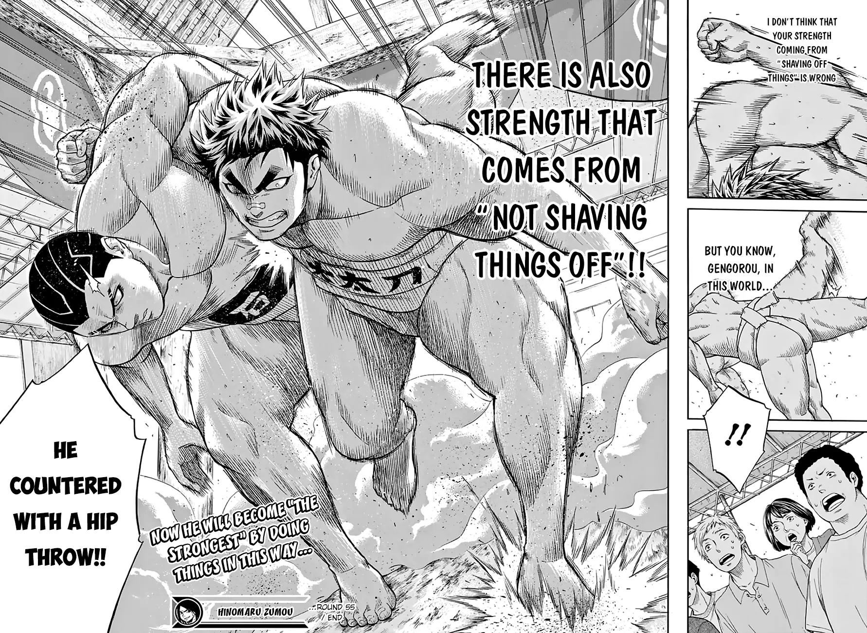 Hinomaru Zumou Chapter 55 page 17 - Chapter 55: To Scrape Off