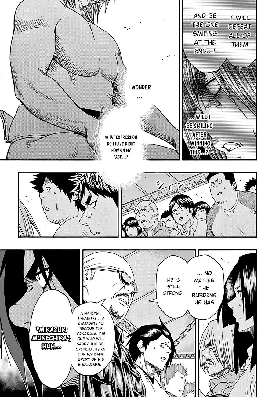 Hinomaru Zumou Chapter 63 page 15 - Chapter 63: Onimaru Kunitsuna Vs Mikazuki Munechika, Second Round