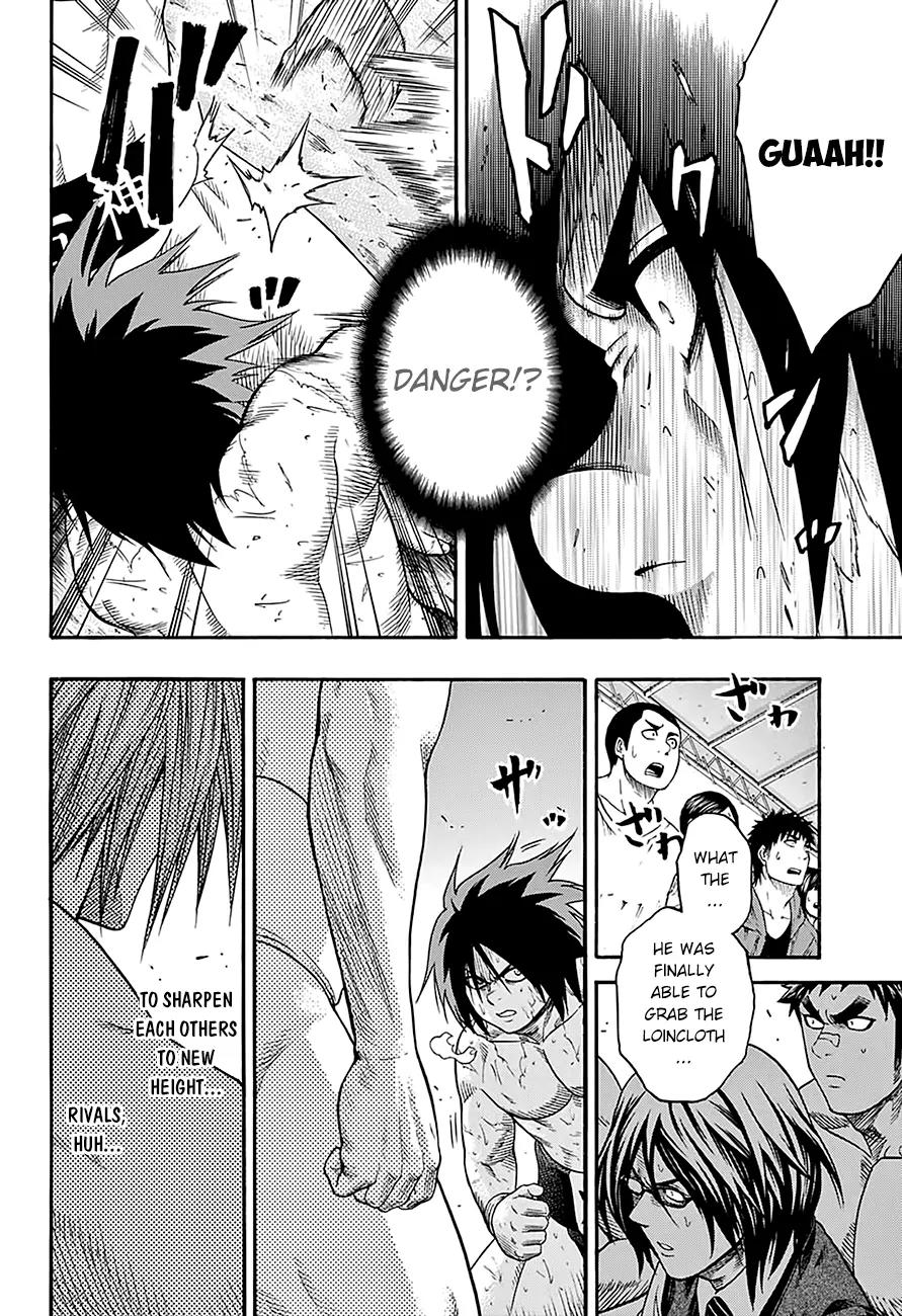 Hinomaru Zumou Chapter 64 page 19 - Chapter 64: Onimaru Kunitsuka Vs Mikazuki Munechika, Second Round 2