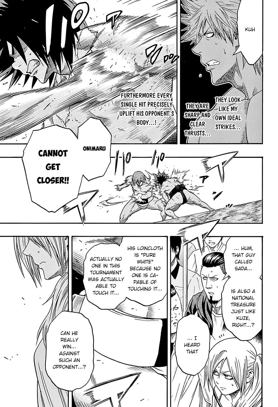 Hinomaru Zumou Chapter 64 page 9 - Chapter 64: Onimaru Kunitsuka Vs Mikazuki Munechika, Second Round 2