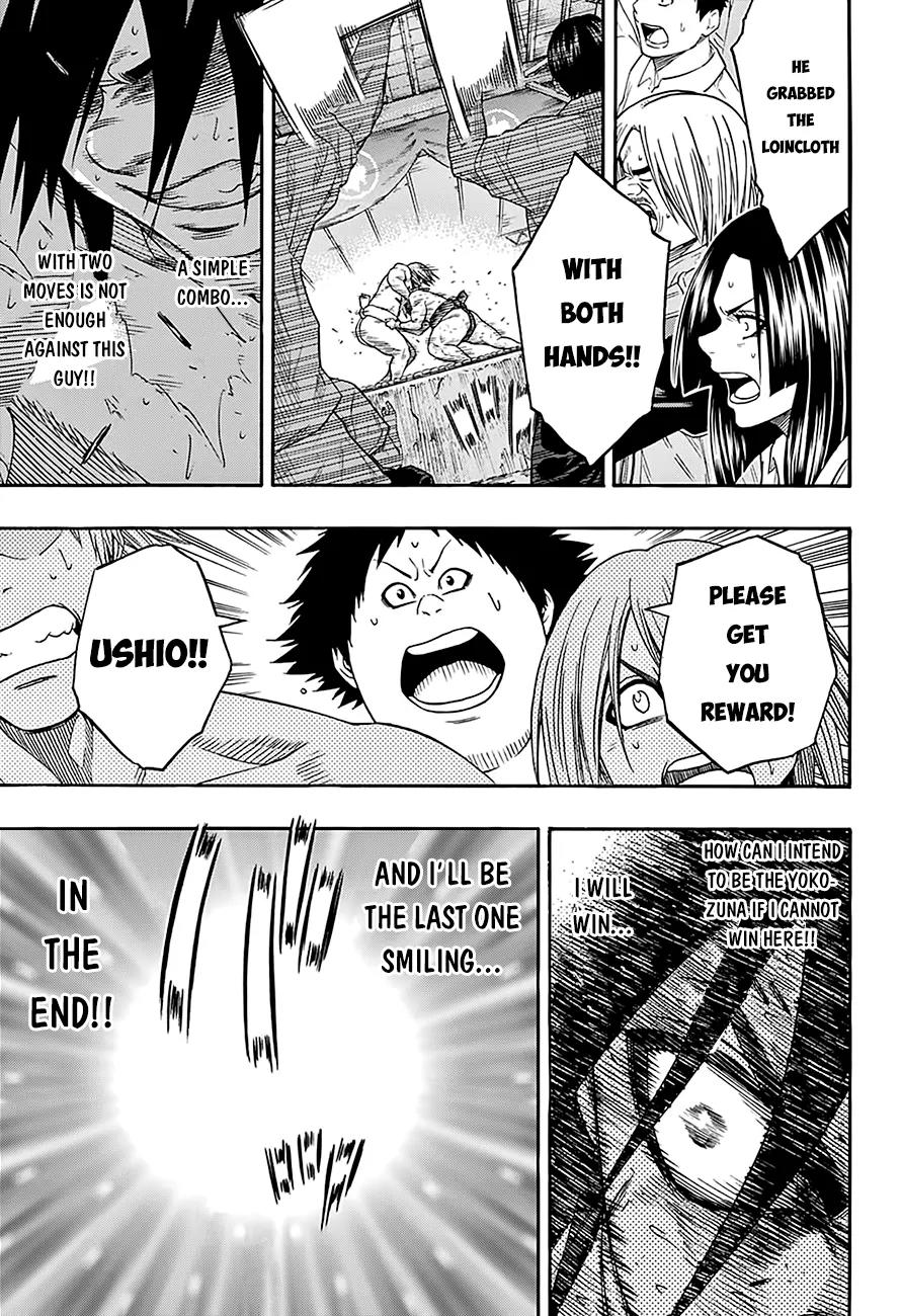 Hinomaru Zumou Chapter 65 page 17 - Chapter 65: Onimaru Kunitsuka Vs Mikazuki Munechika, Second Round 3