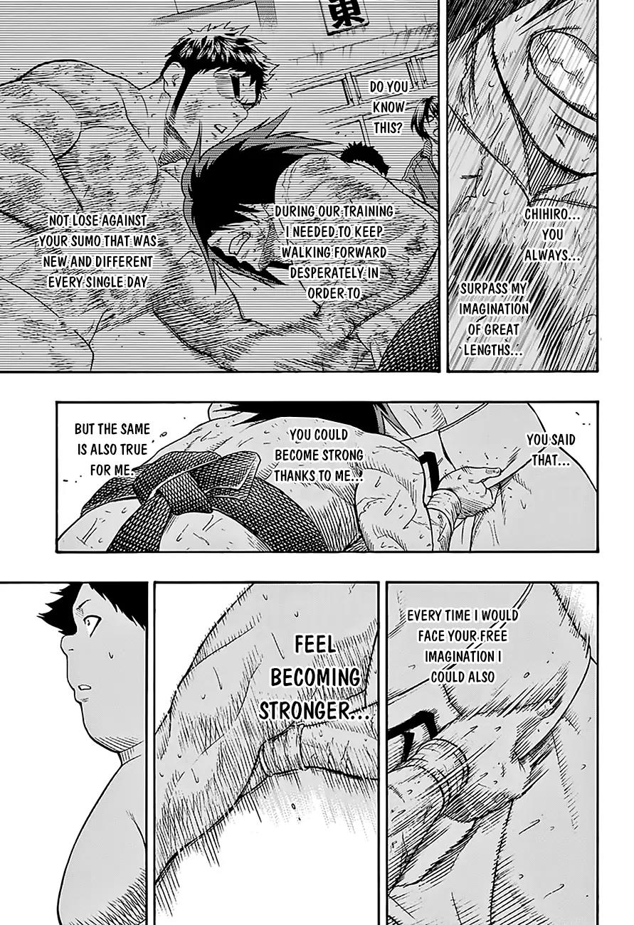 Hinomaru Zumou Chapter 70 page 13 - Chapter 70: Respect and Competitive Spirit