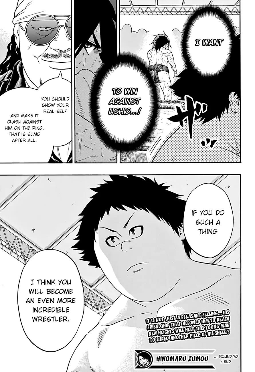 Hinomaru Zumou Chapter 70 page 20 - Chapter 70: Respect and Competitive Spirit