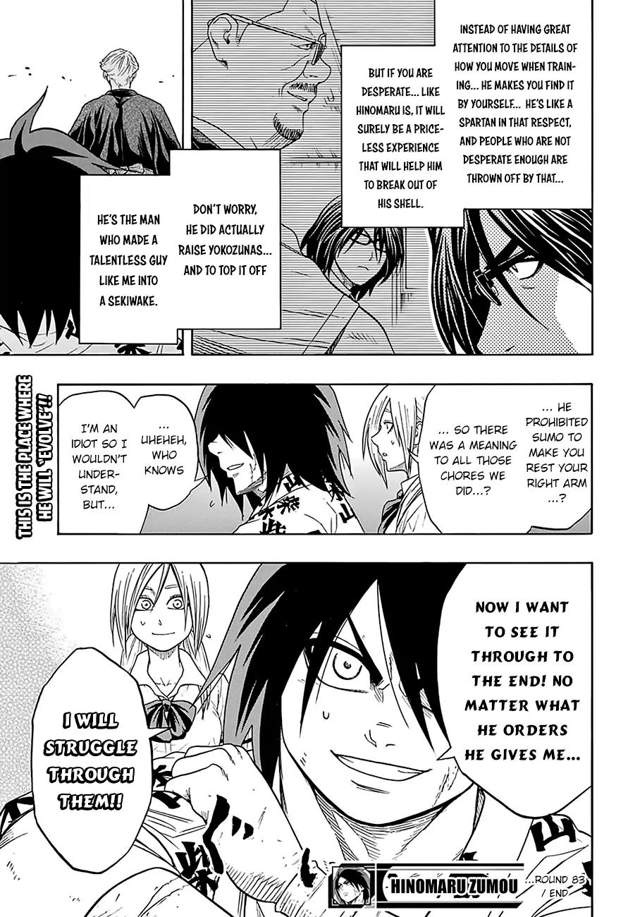 Hinomaru Zumou Chapter 83 page 23 - Chapter 83: The Former-Yokozuna’s Training