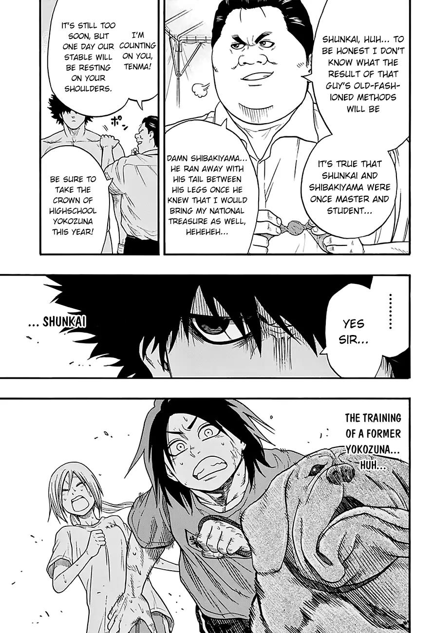 Hinomaru Zumou Chapter 84 page 13 - Chapter 84: The 100 Yen Coin Training