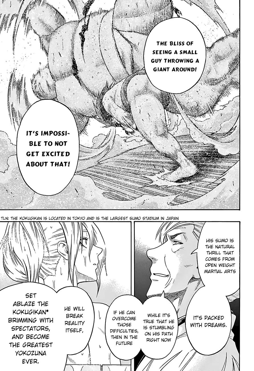 Hinomaru Zumou Chapter 84 page 17 - Chapter 84: The 100 Yen Coin Training