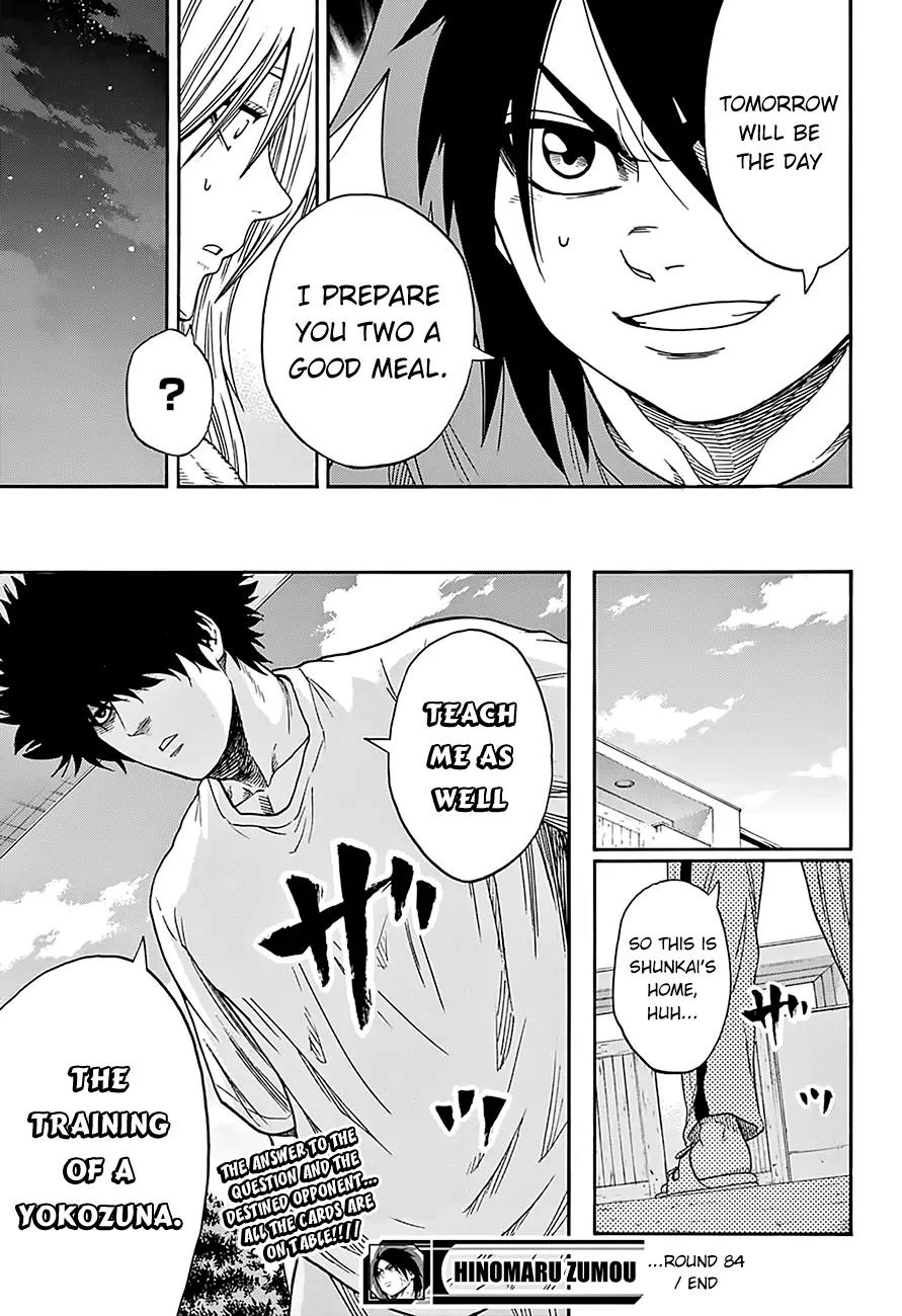 Hinomaru Zumou Chapter 84 page 21 - Chapter 84: The 100 Yen Coin Training