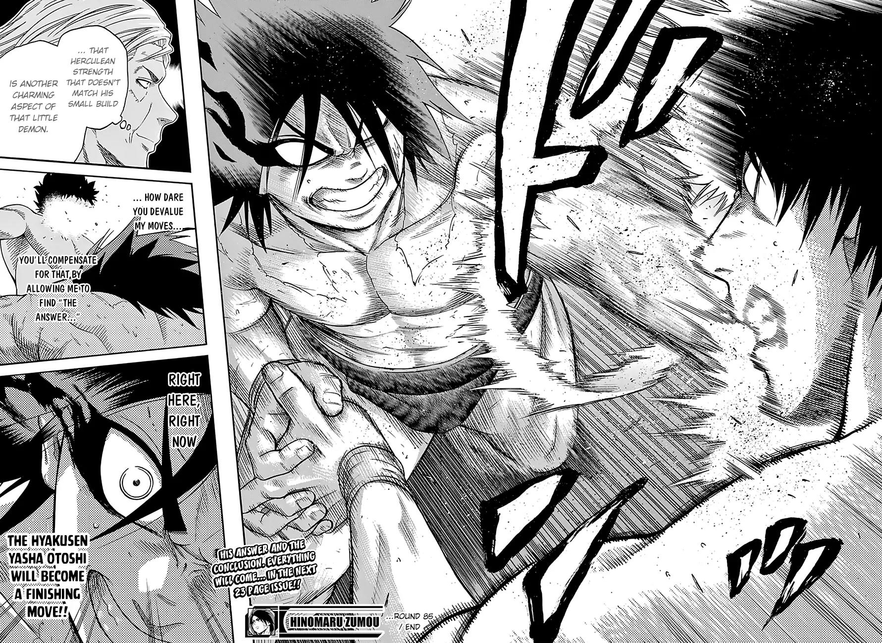 Hinomaru Zumou Chapter 85 page 21 - Chapter 85: Onimaru Kunitsuna and Oodenta Mitsuyo