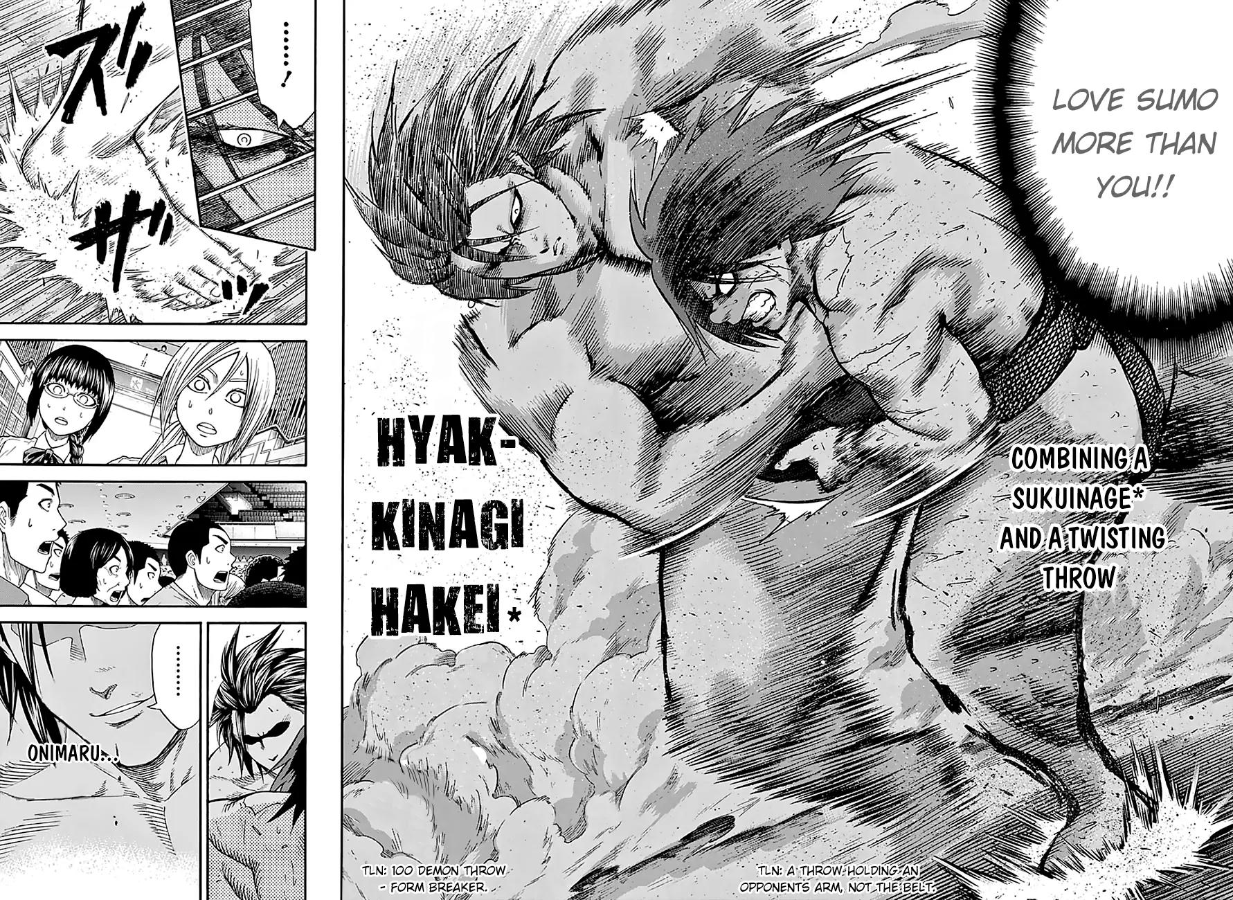 Hinomaru Zumou Chapter 94 page 16 - Chapter 94: Onimaru Kunitsuna Vs Doujikiri Yasutsuna