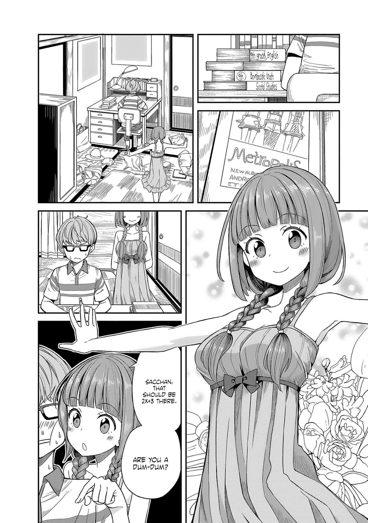 Hinomoto Sanshimai wa Kamatte Hoshii Chapter 1 page 2 - Chapter 1: Young Sacchan's worries