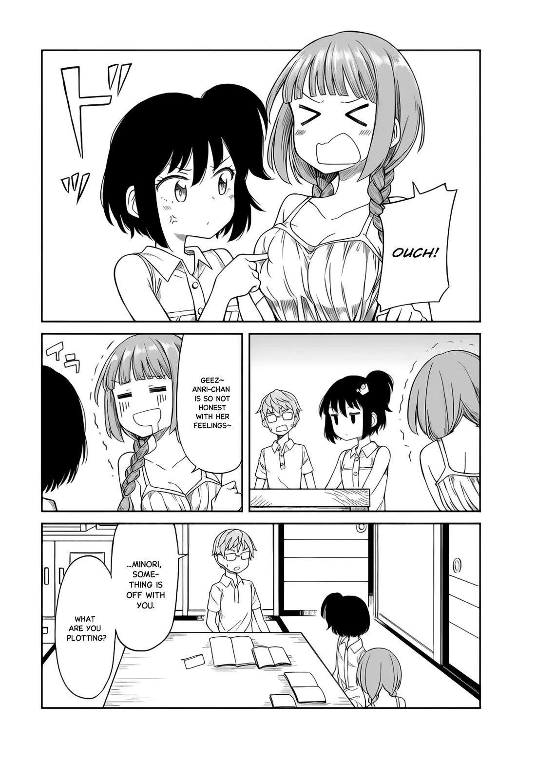 Hinomoto Sanshimai wa Kamatte Hoshii Chapter 15 page 5 - Chapter 15: Memories' sunset