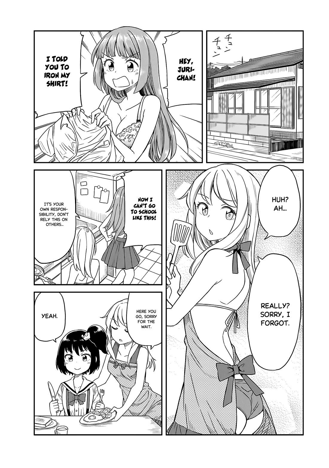 Hinomoto Sanshimai wa Kamatte Hoshii Chapter 16 page 2 - Chapter 16: Two-room Cinderella