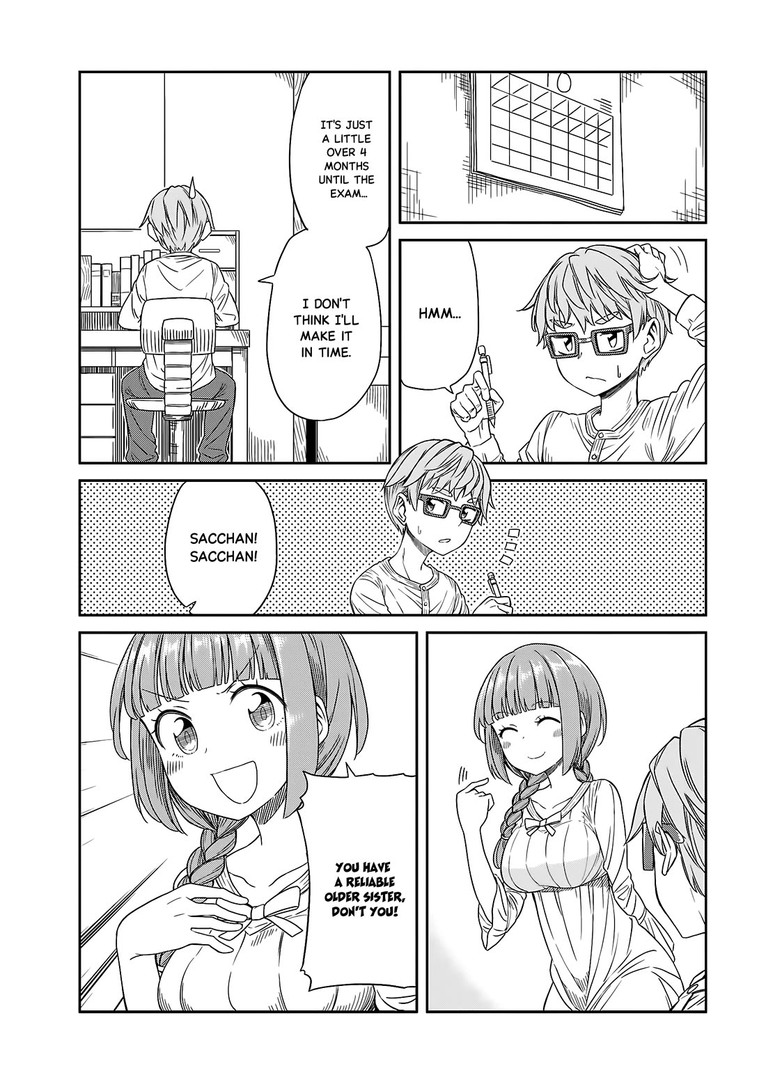 Hinomoto Sanshimai wa Kamatte Hoshii Chapter 18 page 2 - Chapter 18: Endless homework