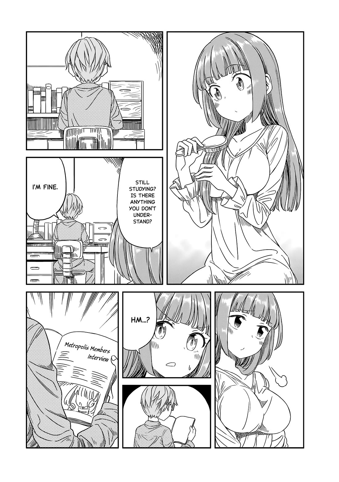 Hinomoto Sanshimai wa Kamatte Hoshii Chapter 18 page 7 - Chapter 18: Endless homework