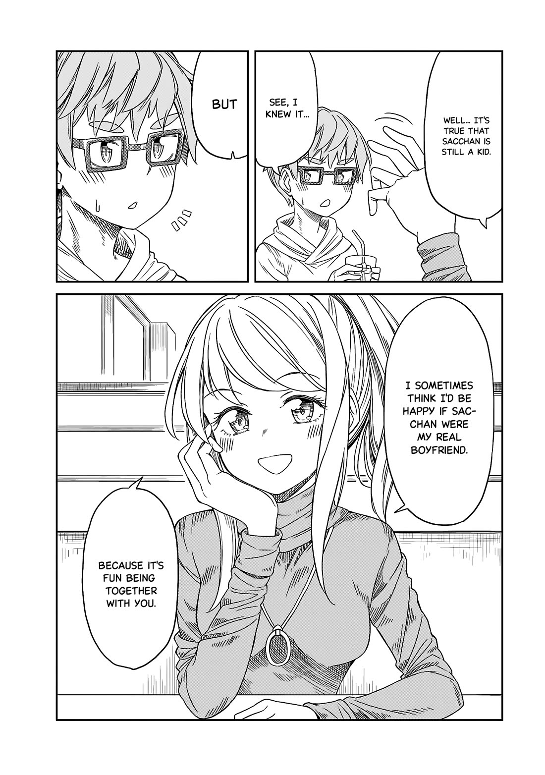 Hinomoto Sanshimai wa Kamatte Hoshii Chapter 19 page 10 - Chapter 19: 4th avenue cafe