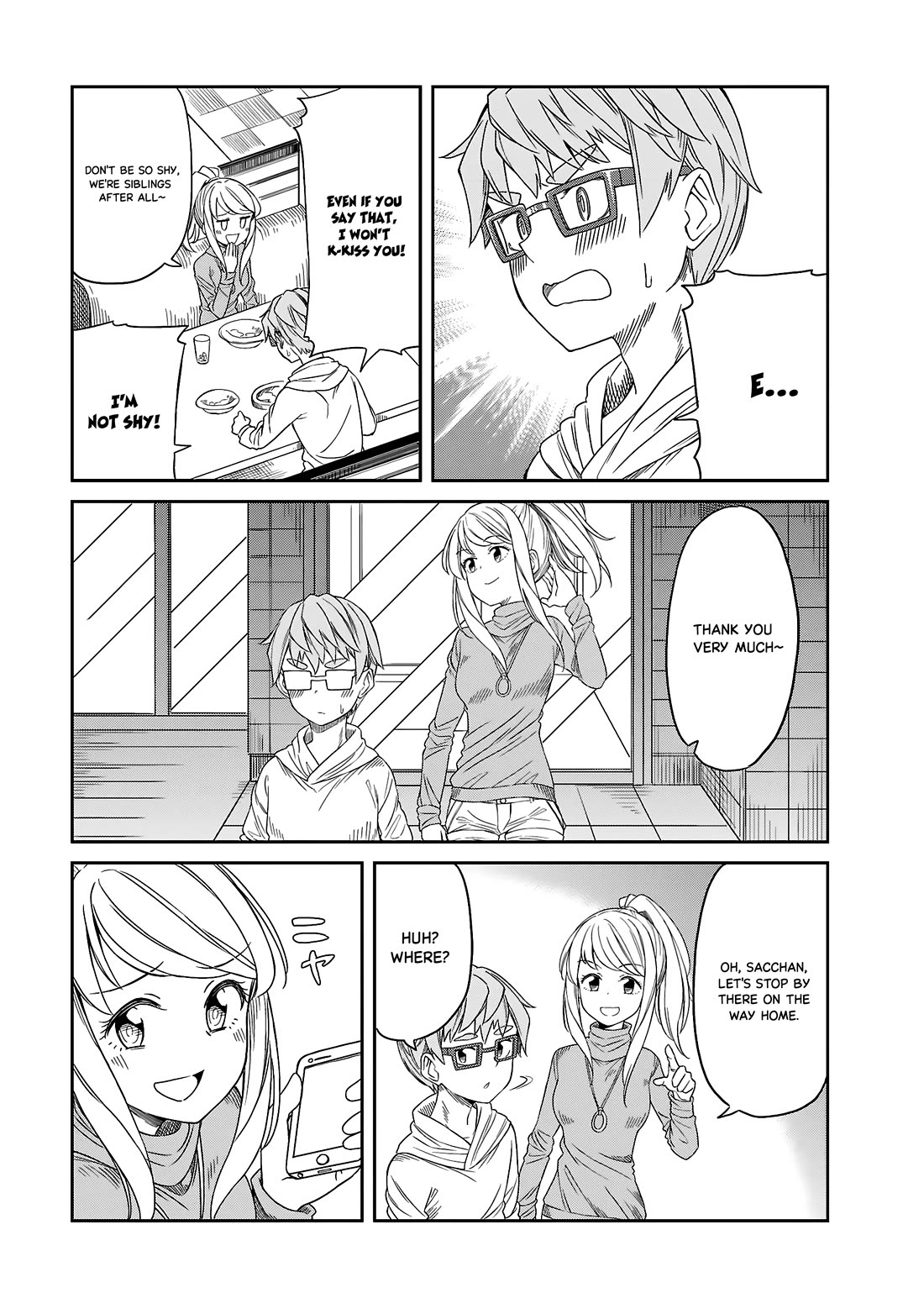 Hinomoto Sanshimai wa Kamatte Hoshii Chapter 19 page 11 - Chapter 19: 4th avenue cafe