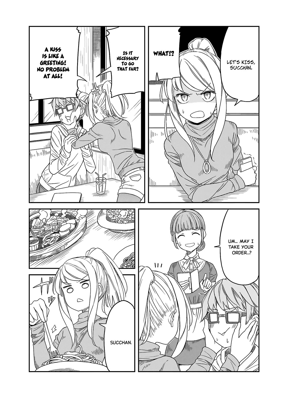 Hinomoto Sanshimai wa Kamatte Hoshii Chapter 19 page 8 - Chapter 19: 4th avenue cafe