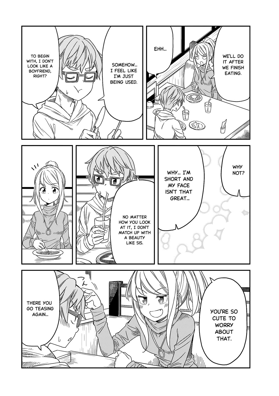 Hinomoto Sanshimai wa Kamatte Hoshii Chapter 19 page 9 - Chapter 19: 4th avenue cafe