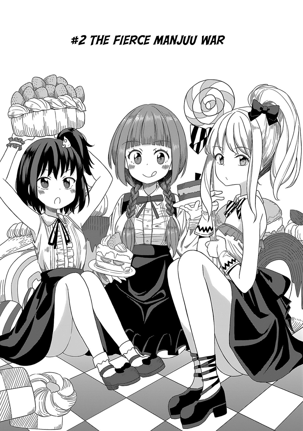 Hinomoto Sanshimai wa Kamatte Hoshii Chapter 2 page 1 - Chapter 2: The fierce manjuu war