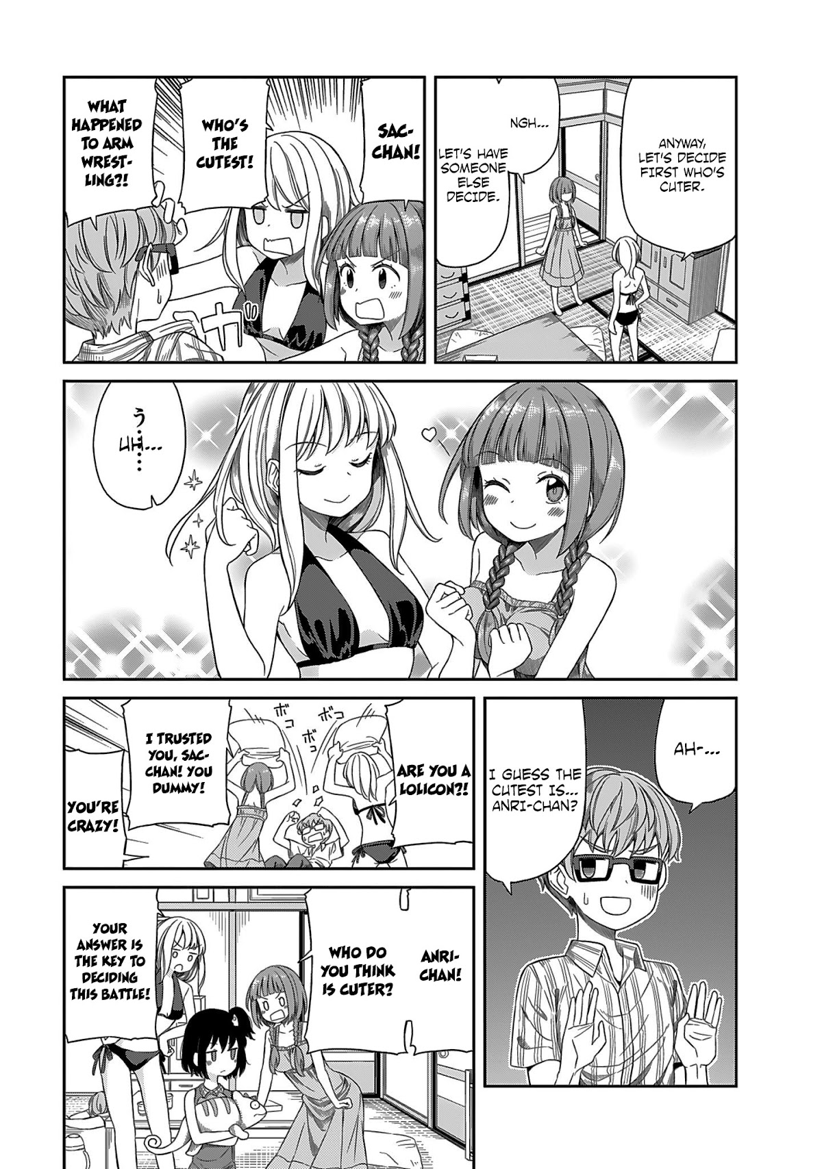 Hinomoto Sanshimai wa Kamatte Hoshii Chapter 2 page 11 - Chapter 2: The fierce manjuu war