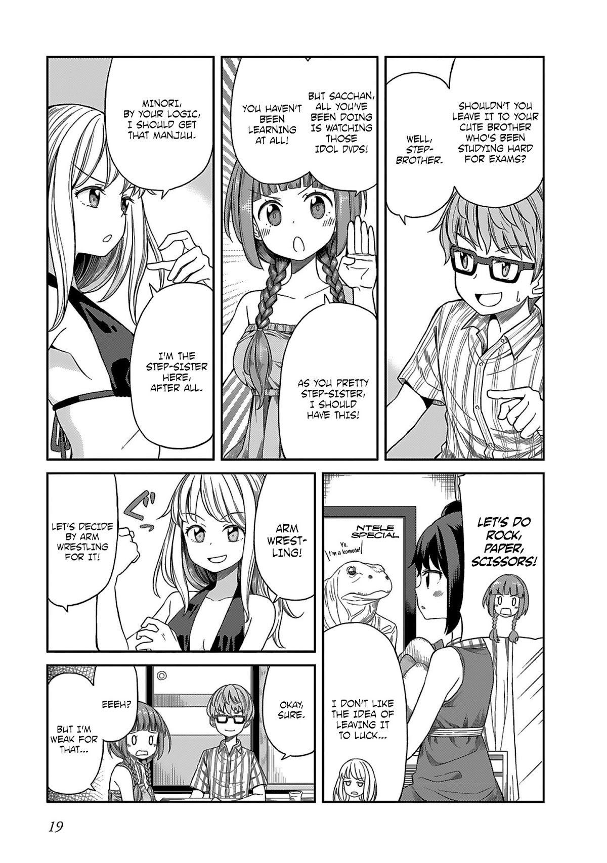Hinomoto Sanshimai wa Kamatte Hoshii Chapter 2 page 3 - Chapter 2: The fierce manjuu war