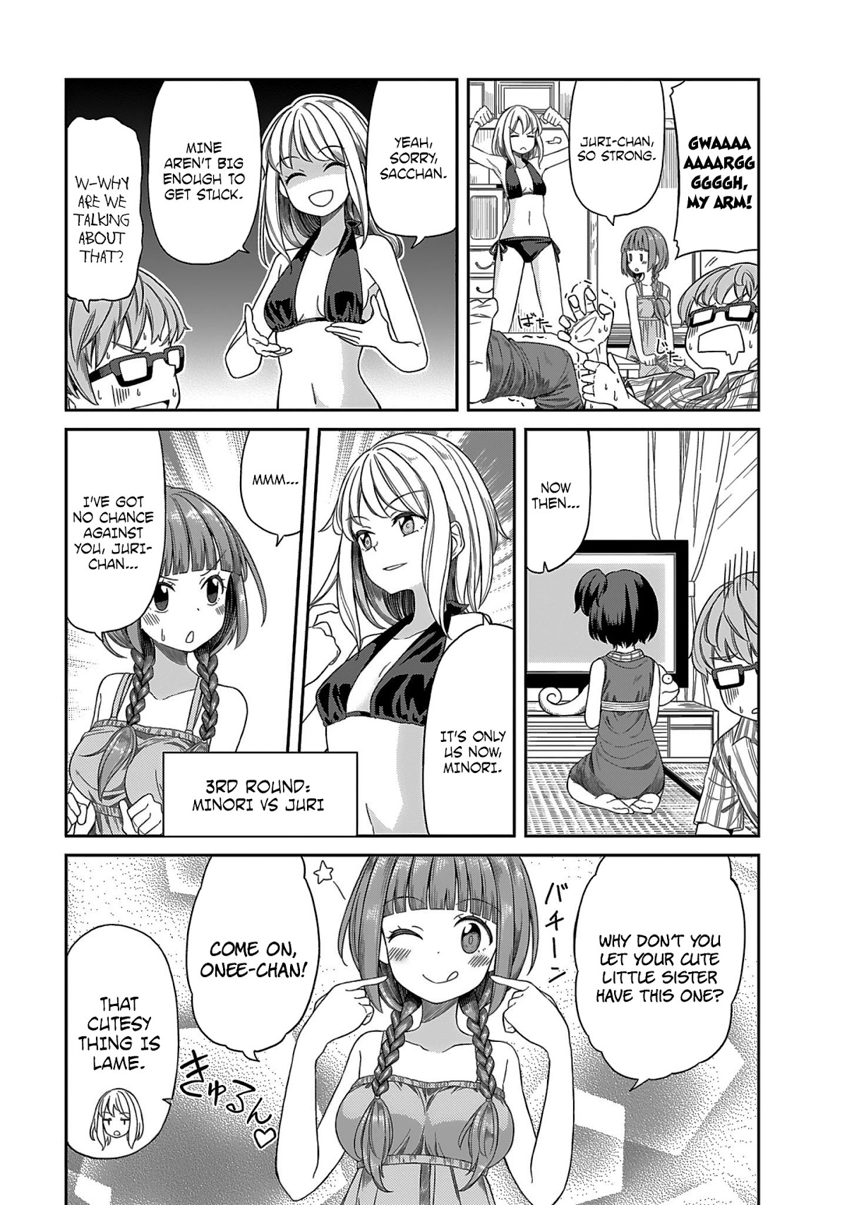 Hinomoto Sanshimai wa Kamatte Hoshii Chapter 2 page 9 - Chapter 2: The fierce manjuu war