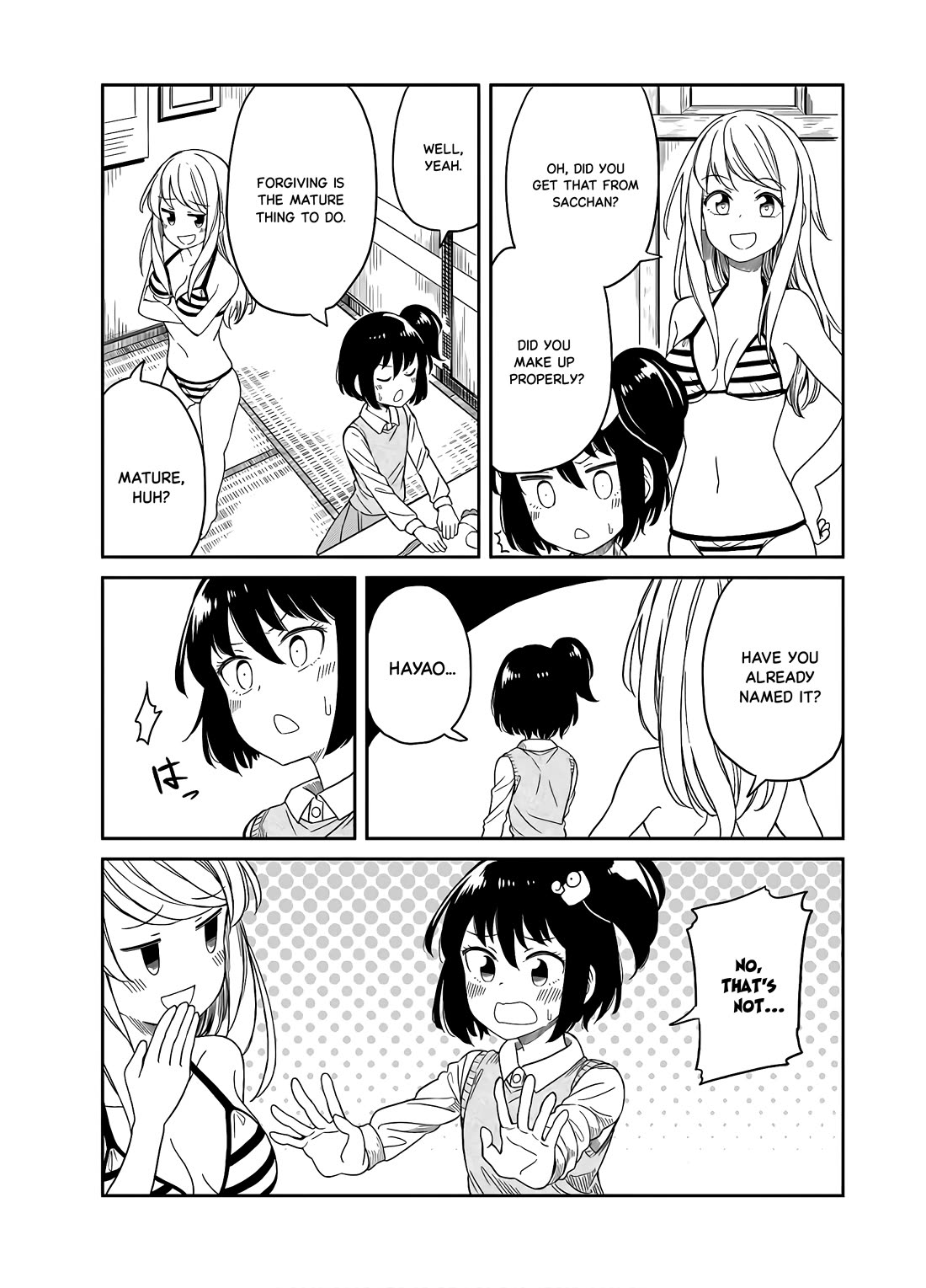 Hinomoto Sanshimai wa Kamatte Hoshii Chapter 20 page 12 - Chapter 20: Secret signs
