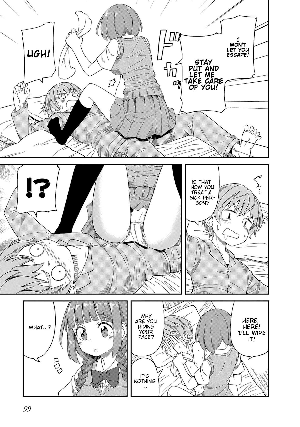Hinomoto Sanshimai wa Kamatte Hoshii Chapter 8 page 7 - Chapter 8: Cold Catching Shuffle
