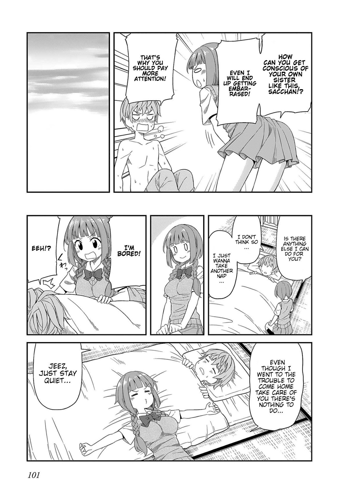 Hinomoto Sanshimai wa Kamatte Hoshii Chapter 8 page 9 - Chapter 8: Cold Catching Shuffle
