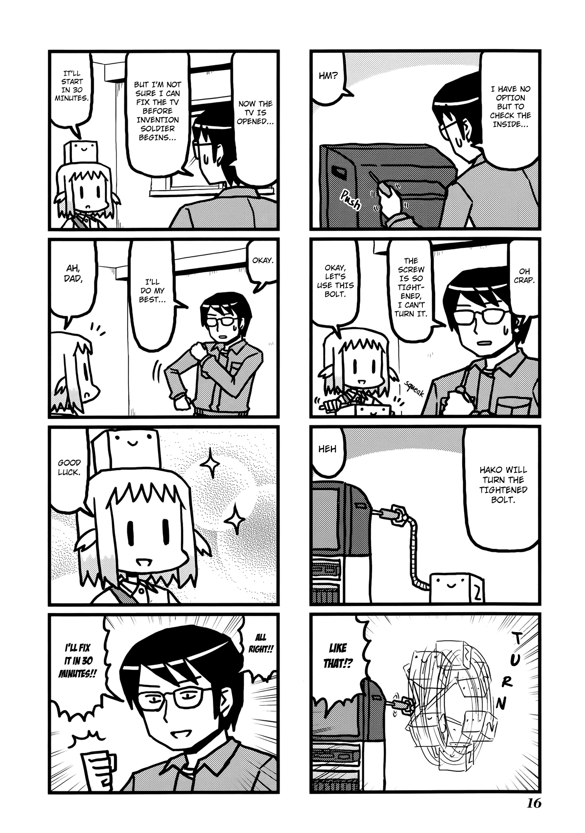 Hirameki Hatsume-chan Chapter 16 page 7 - Chapter 16: TV