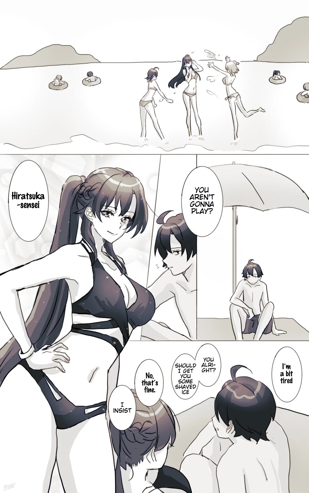 Hiratsu Cute, Shizu Cute! Chapter 17 page 1 - Chapter 17: HachiShizuka at the Sea