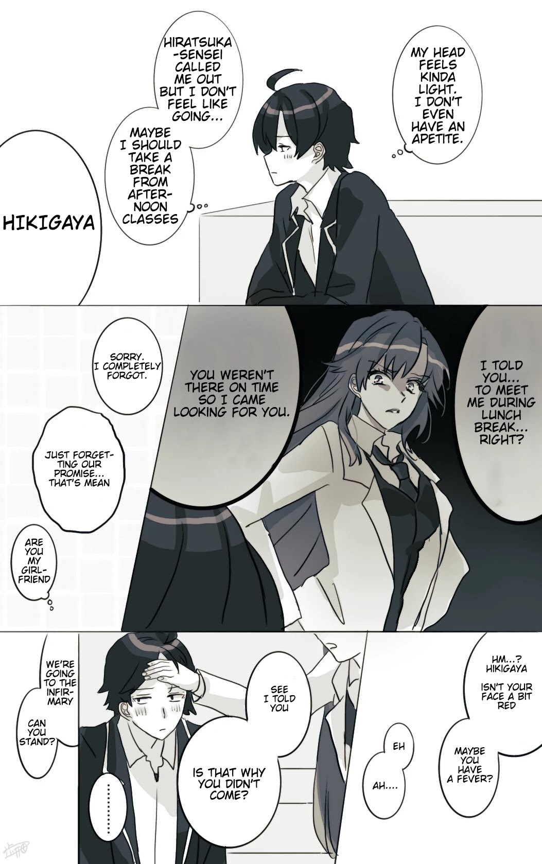 Hiratsu Cute, Shizu Cute! Chapter 22 page 1 - Chapter 22: Hikigaya-kun catches a cold