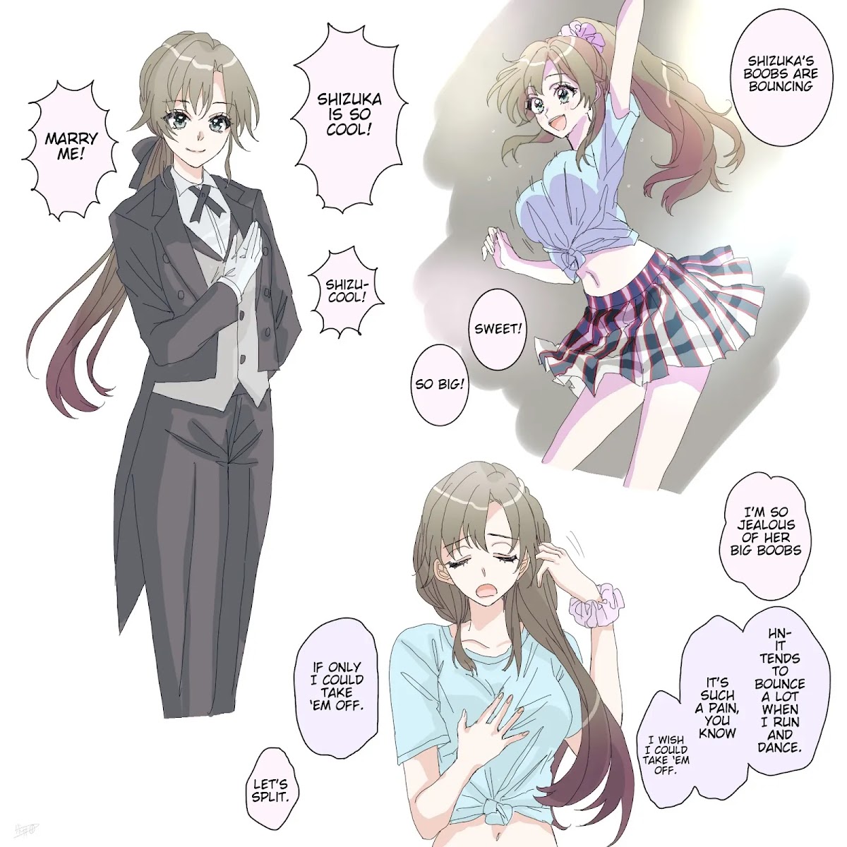 Hiratsu Cute, Shizu Cute! Chapter 36 page 3 - Chapter 36: Highschool Shizuka-chan