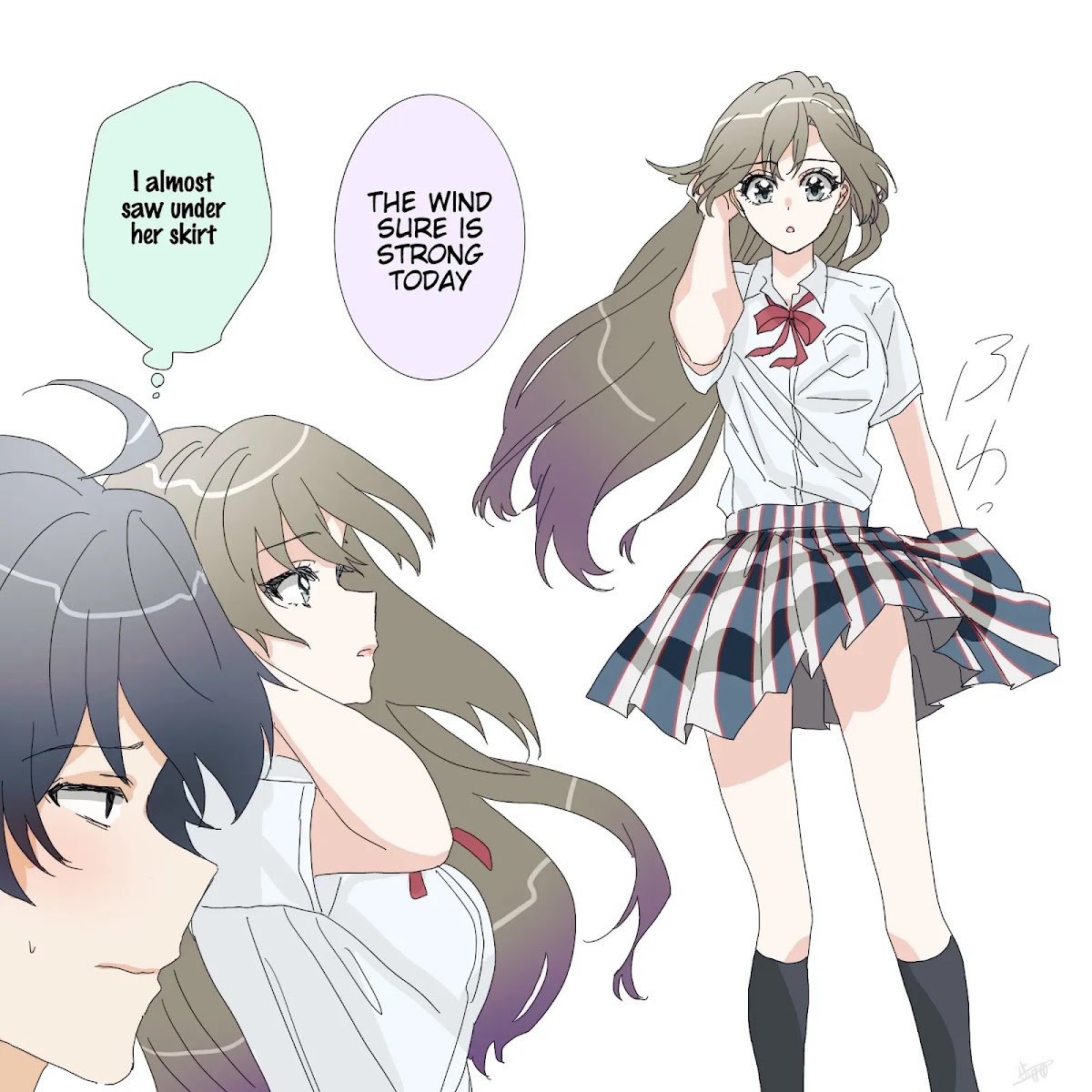Hiratsu Cute, Shizu Cute! Chapter 37 page 1 - Chapter 37: Under the skirt of Highschool Shizuka-chan