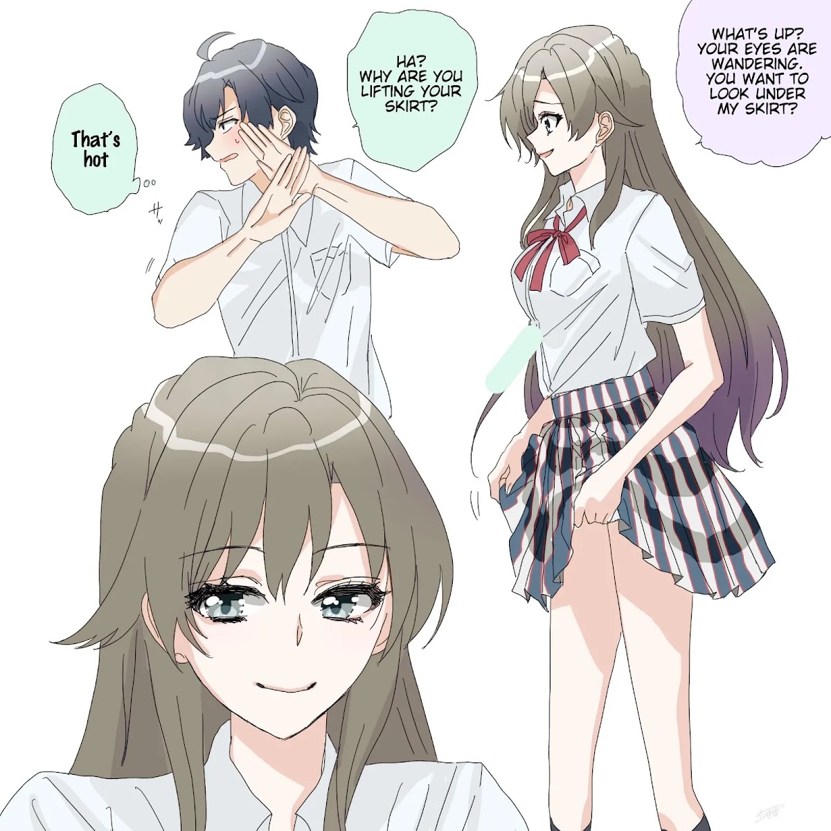 Hiratsu Cute, Shizu Cute! Chapter 37 page 2 - Chapter 37: Under the skirt of Highschool Shizuka-chan