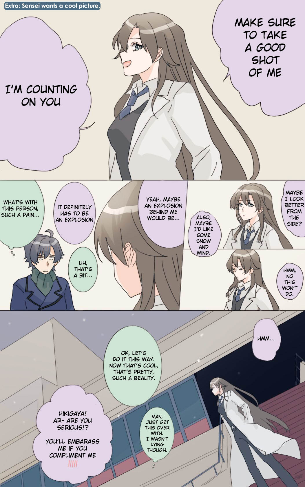 Hiratsu Cute, Shizu Cute! Chapter 47.5 page 1 - Chapter 47.5: Sensei wants a cool picture (Extra)