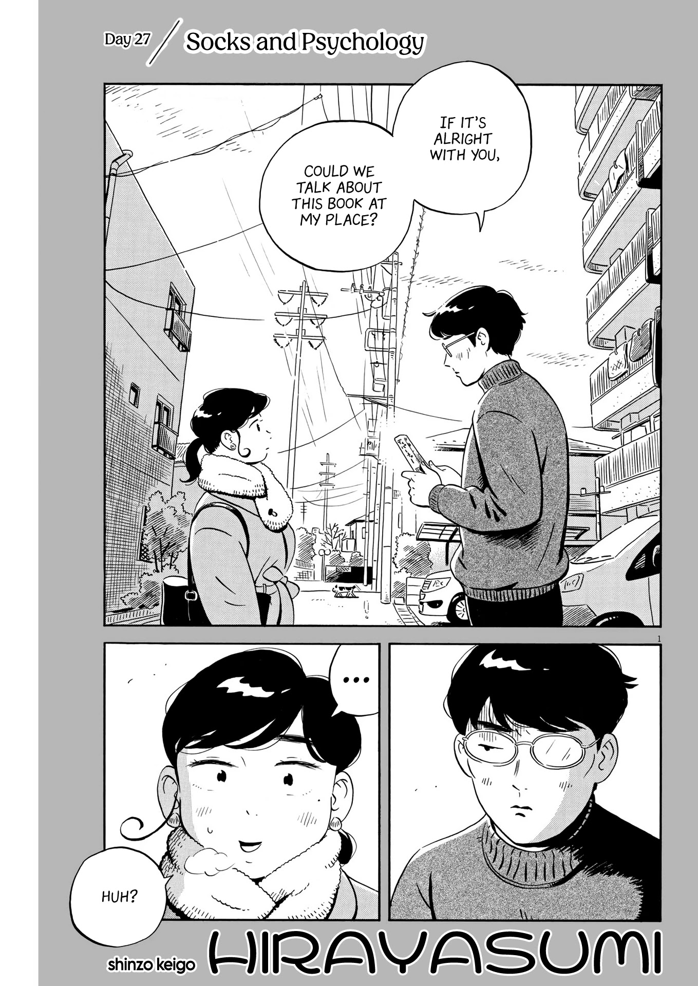 Hirayasumi Chapter 27 page 1 - Chapter 27: Socks and Psychology