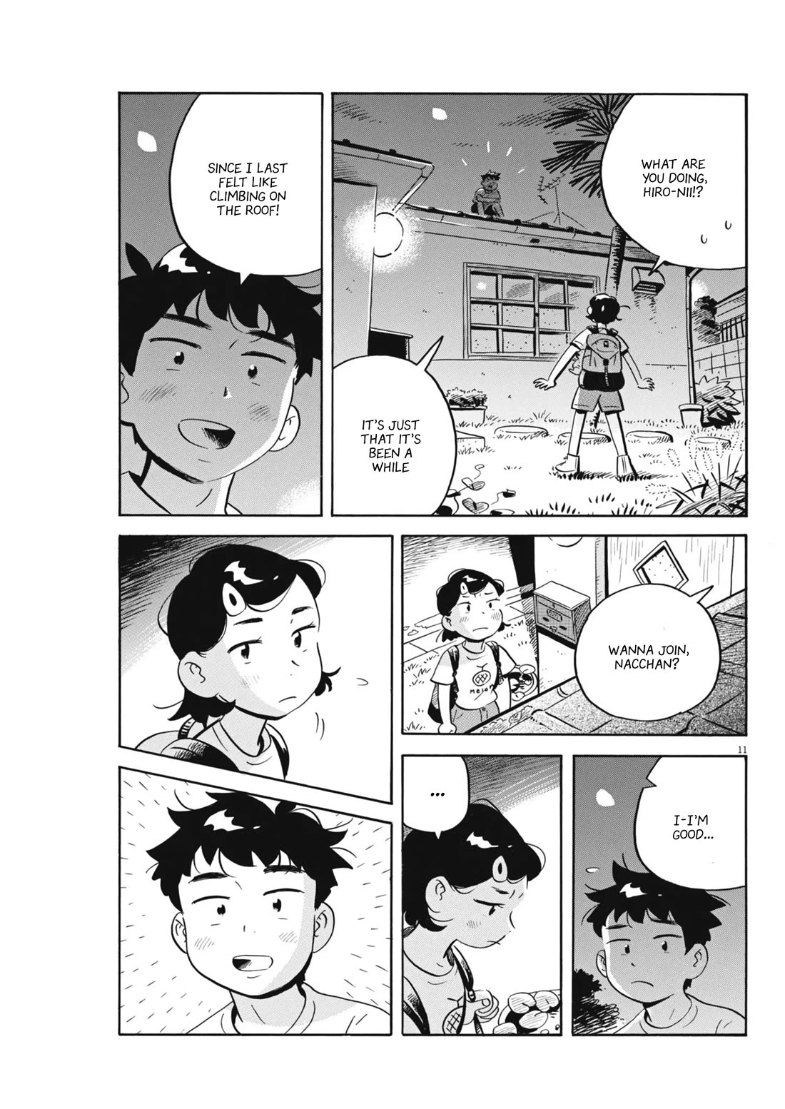 Hirayasumi Chapter 74 page 11 - Chapter 74: Hiroto and Natsumi's Roof Climb