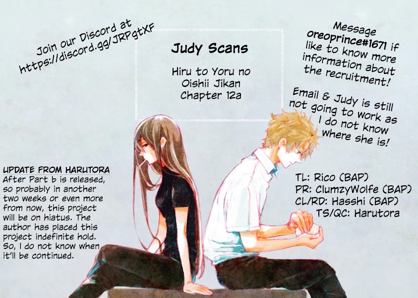 Hiru to Yoru no Oishii Jikan Chapter 12 page 1 - Chapter 12