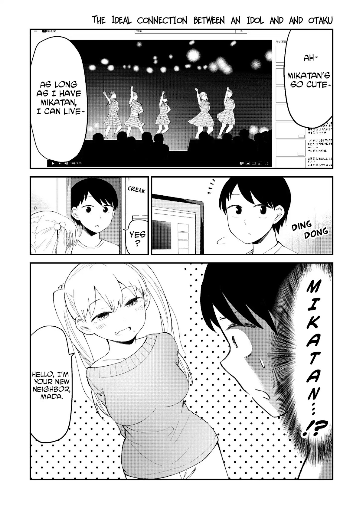 His Favorite Idol Moves in Next Door, the Romcom Chapter 1 page 1 - Chapter 1: The Ideal Connection Between an Idol and an Otaku