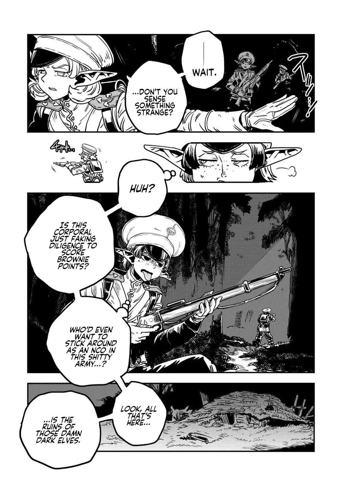 History of the Kingdom of the Orcsen: How the Barbarian Orcish Nation Came to Burn Down the Peaceful Elfland Chapter 17.1 page 10 - Chapter 17.1: The Wailing Jaws P.1